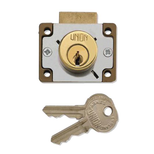 UNION 4148 Cylinder Springbolt Cupboard / Till Lock - 44mm PL KD Bagged