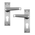 UNION 366 Ambassador Plate Mounted Lever Furniture Formerly Wellington - Anodised Silver Euro Lever Lock