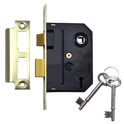 UNION 2295 2 Lever Sashlock - 75mm PB KD Bagged