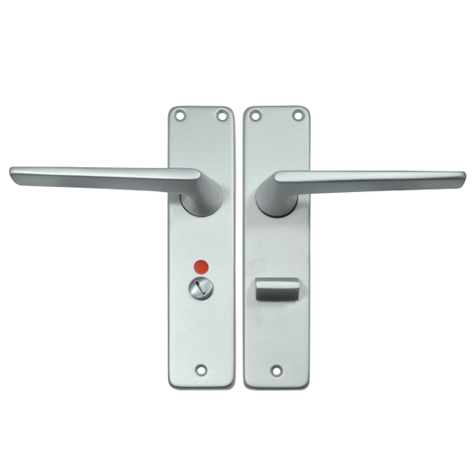 UNION 644 Teal Plate Mounted Lever Furniture - Anodised Silver Bathroom RH