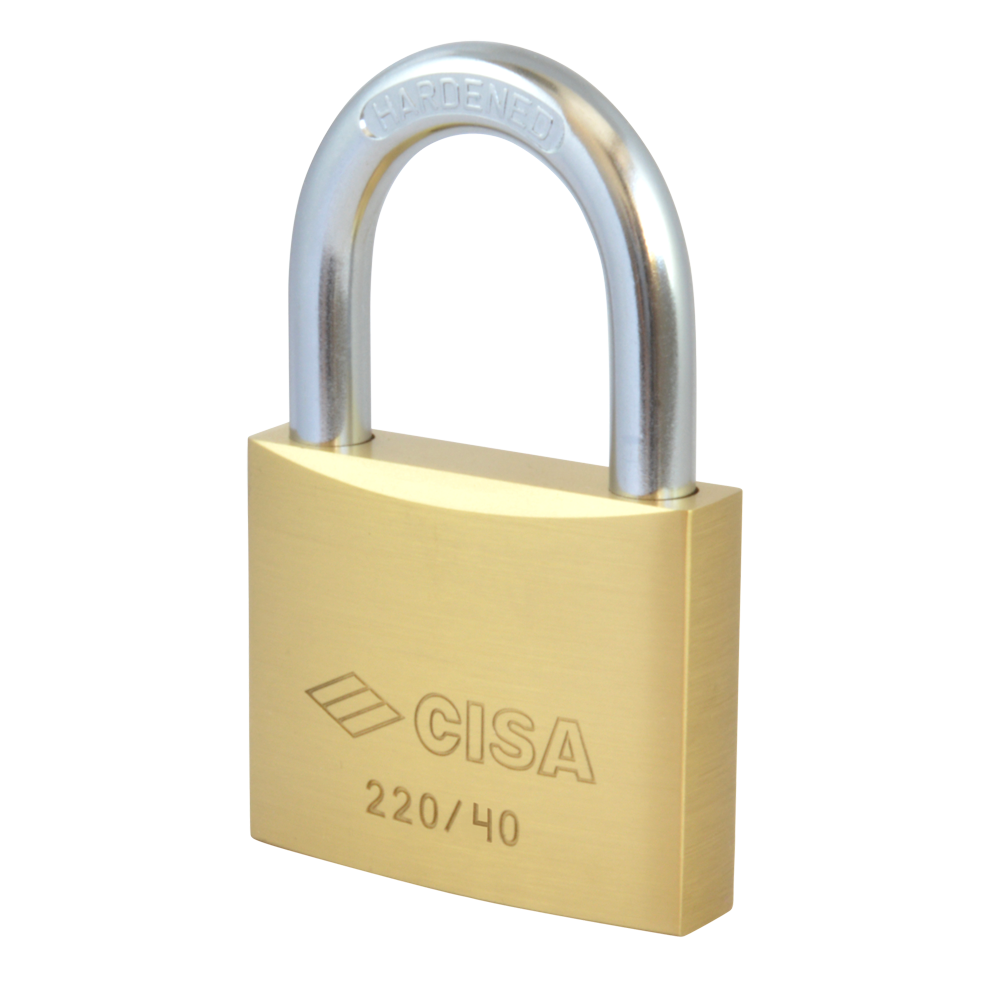 CISA 22010 KD Open Shackle Brass Padlock - 40mm KD Boxed