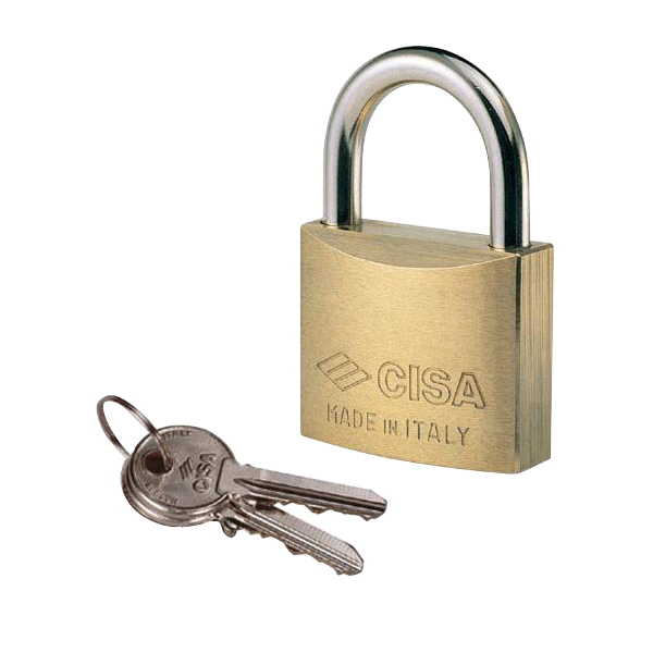 CISA 22010 KA Open Shackle Brass Padlock - 50mm KA `BC0826` Boxed