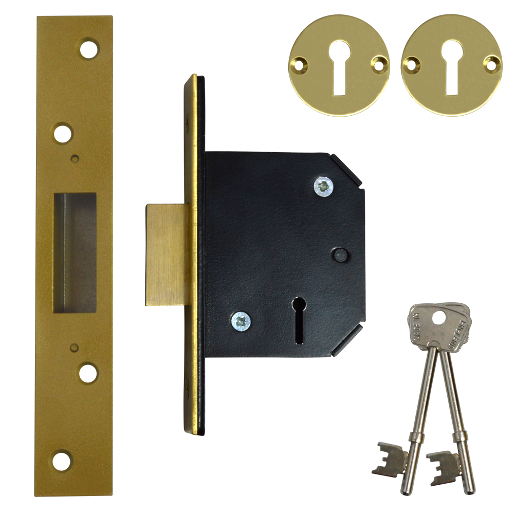 WILLENHALL LOCKS M1 5 Lever Deadlock - 64mm PB KD Boxed