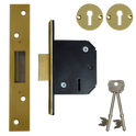 WILLENHALL LOCKS M1 5 Lever Deadlock - 64mm PB KA Boxed