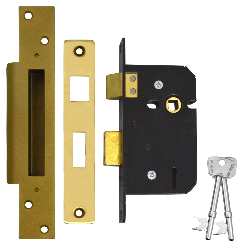 WILLENHALL LOCKS M5 5 Lever Sashlock - 64mm PB KD Boxed