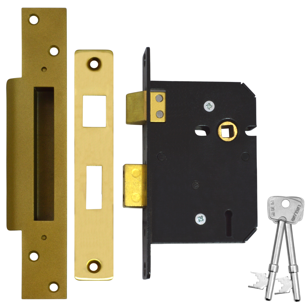 WILLENHALL LOCKS M5 5 Lever Sashlock - 75mm PB KD Boxed