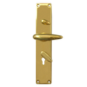 FRANK ALLART 1218 & 1220 Handle Door Furniture To Suit Chubb 3R35 - PB Small Handle