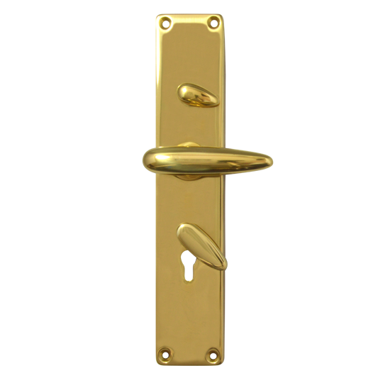 FRANK ALLART 1218 & 1220 Handle Door Furniture To Suit Chubb 3R35 - PB Small Handle