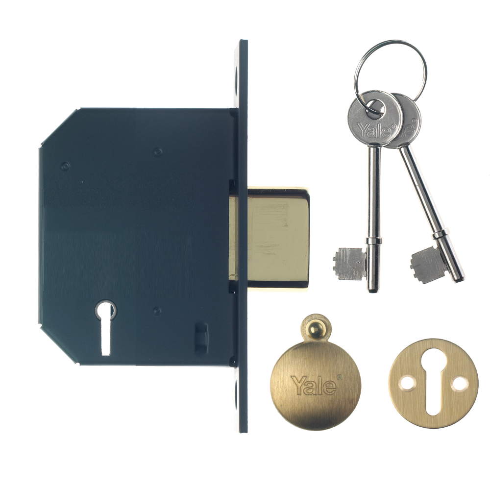 YALE PM552 5 Lever Deadlock - 64mm PB KD Visi