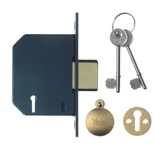 YALE PM552 5 Lever Deadlock - 64mm PB KD Visi