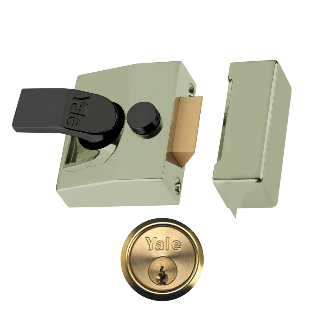 YALE 85 & 89 Deadlocking Nightlatch - 40mm BLUX PB Cyl Visi
