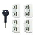 YALE 8K101 Window Swing Lock - WH 4 Locks + 1 Key Visi