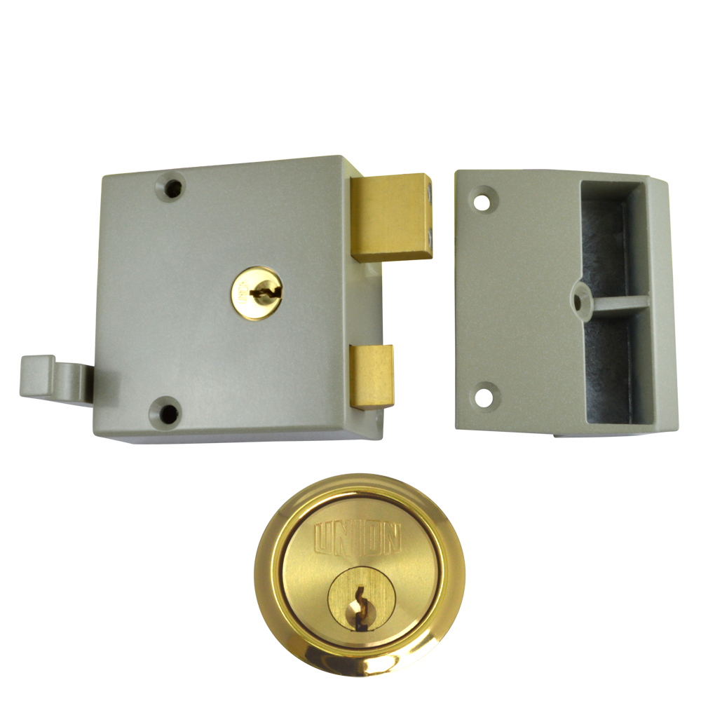 UNION 1332 & 1334 Drawback Rimlock - 50mm CG Case - PL Cyl Visi
