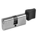 CISA C2000 Small Oval Key & Turn Cylinder - 55mm 27.5/T27.5 (22.5/10/T22.5) KD NP