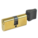 CISA C2000 Small Oval Key & Turn Cylinder - 55mm 27.5/T27.5 (22.5/10/T22.5) KD PB