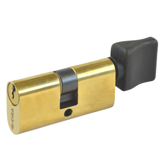CISA C2000 Small Oval Key & Turn Cylinder - 55mm 27.5/T27.5 (22.5/10/T22.5) KD PB