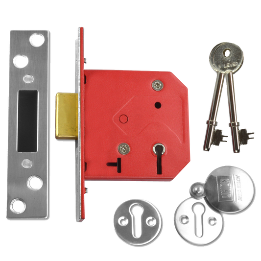 UNION 2101 5 Lever Deadlock - 75mm SC KA Boxed