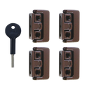 YALE 8K101 Window Swing Lock - BRN 4 Locks + 1 Key Visi