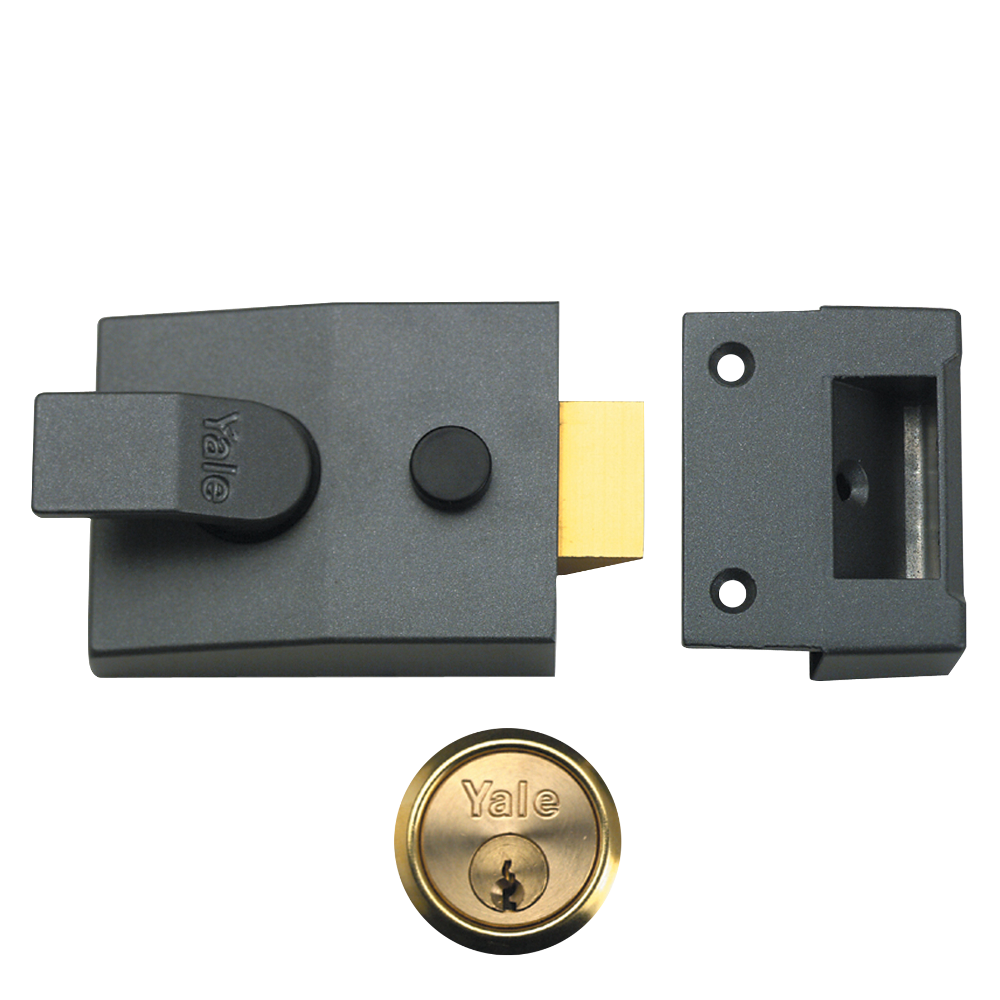 YALE 85 & 89 Deadlocking Nightlatch - 60mm DMG PB Cyl Boxed