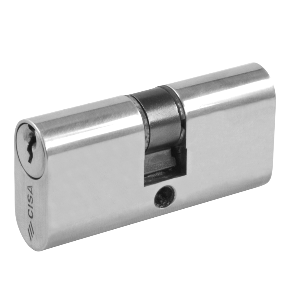 CISA C2000 Small Oval Double Cylinder - 55mm 27.5/27.5 (22.5/10/22.5) KD NP
