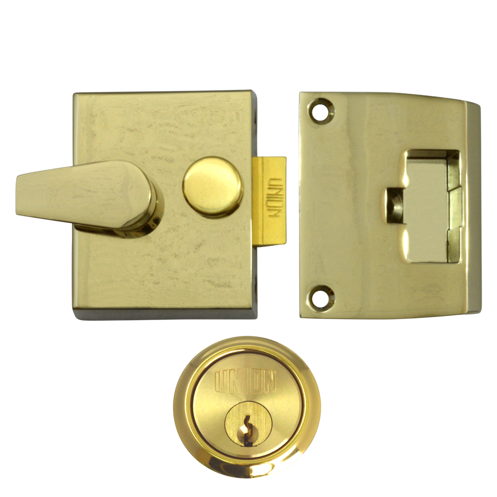 UNION 1026, 1027 & 1028 Non-Deadlocking Nightlatch - 1027 - 40mm EB Case - PL Cyl Visi