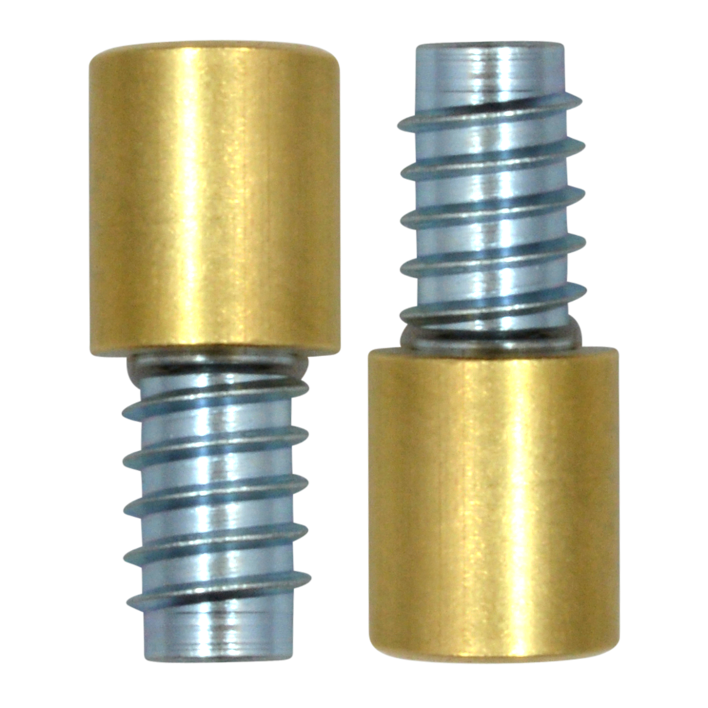 BRAMAH R1 ROLA Sash Window Stop - 19mm PB R1/01B 2 Locks & 2 Inserts