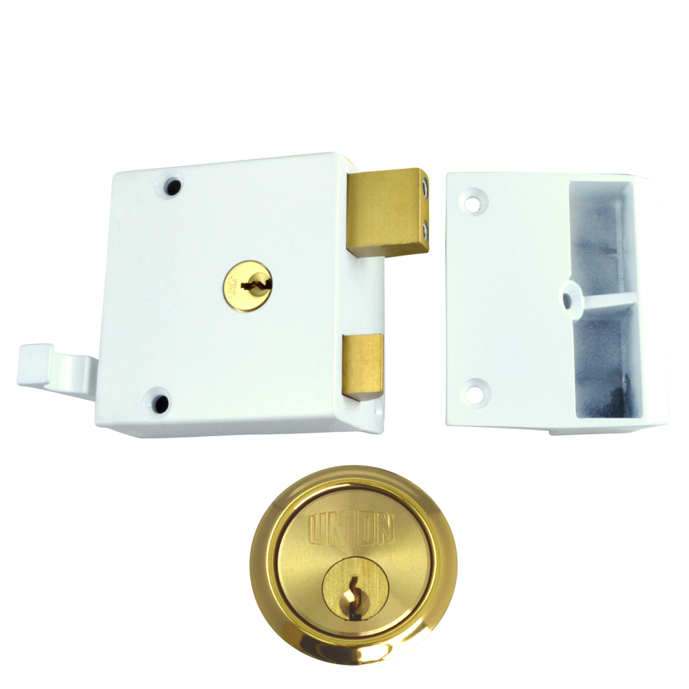 UNION 1332 & 1334 Drawback Rimlock - 50mm WE Case - PL Cyl Boxed