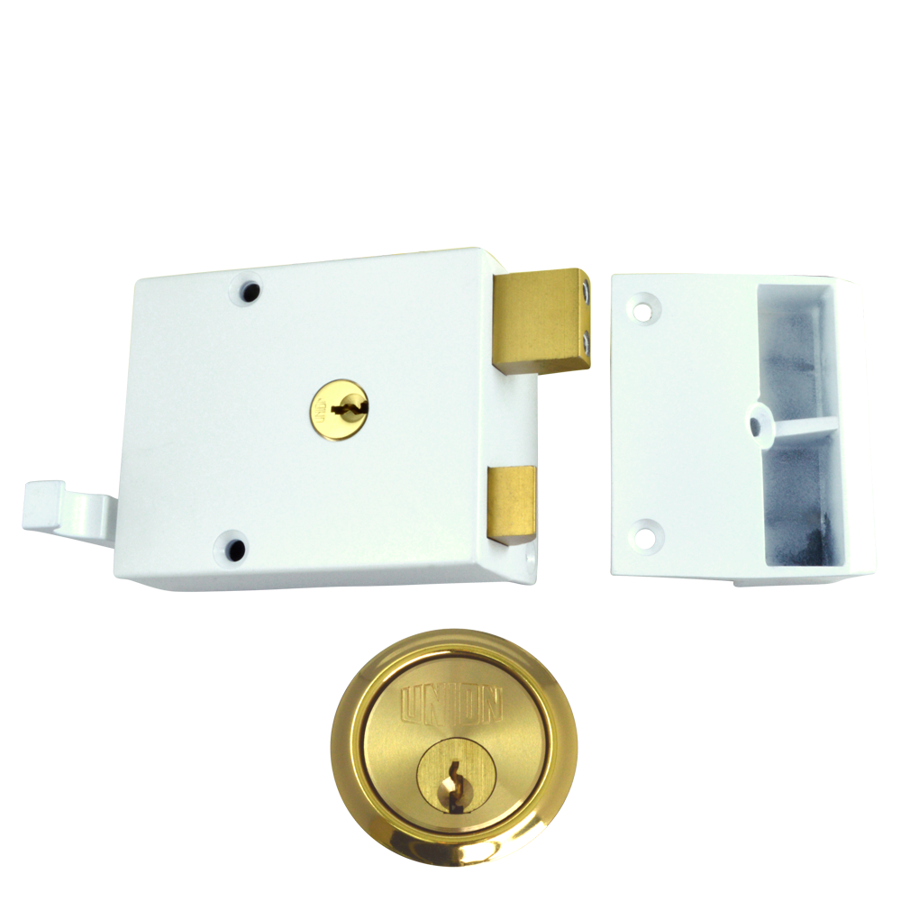 UNION 1332 & 1334 Drawback Rimlock - 60mm WE Case - PL Cyl Boxed