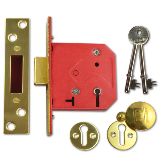 UNION 2101 5 Lever Deadlock - 75mm PL KA Boxed