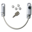 ASEC 150mm Locking Cable Window Restrictor - White