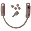 ASEC 150mm Locking Cable Window Restrictor - Brown