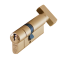 ASEC Kite BS 1 Star Kitemarked Euro Key & Turn Cylinder - 70mm 30/T40 (25/10/T35) KD PB Visi