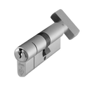 ASEC Kite BS 1 Star Kitemarked Euro Key & Turn Cylinder - 70mm 40/T30 (35/10/T25) KD NP Visi