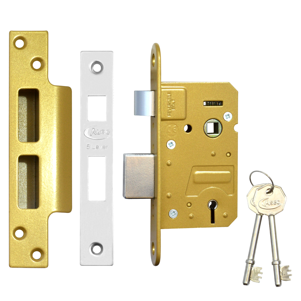 ASEC 5 Lever Sashlock - 64mm SS KD (Boxed)