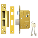 ASEC 5 Lever Sashlock - 64mm PB KD (Boxed)
