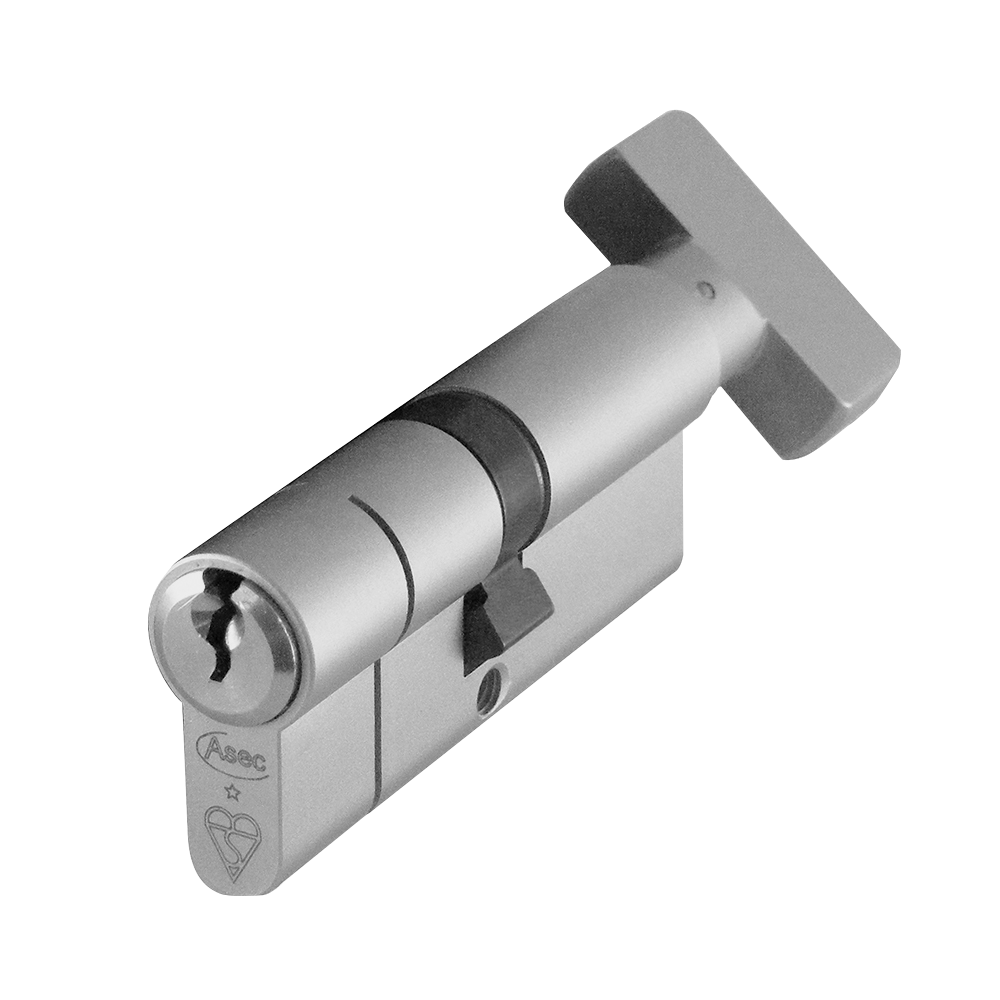 ASEC Kite BS 1 Star Kitemarked Euro Key & Turn Cylinder - 70mm 35/T35 (30/10/T30) KD NP Visi