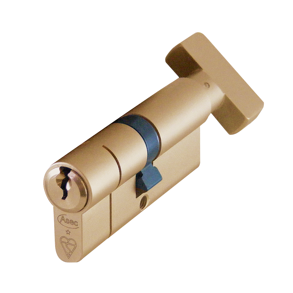 ASEC Kite BS 1 Star Kitemarked Euro Key & Turn Cylinder - 70mm 35/T35 (30/10/T30) KD SB Visi