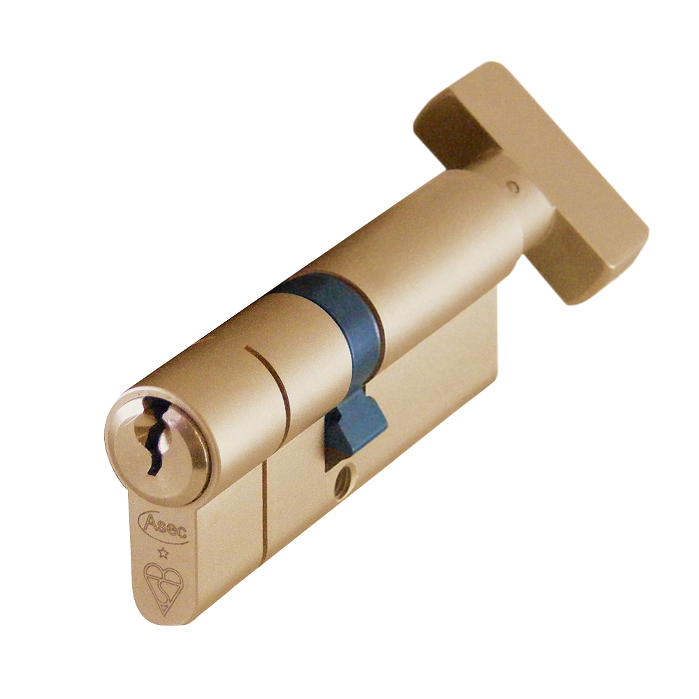 ASEC Kite BS 1 Star Kitemarked Euro Key & Turn Cylinder - 75mm 35/T40 (30/10/T35) KD SB Visi