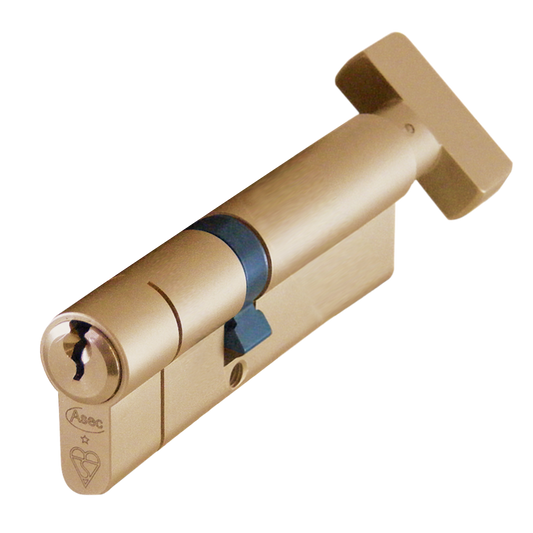 ASEC Kite BS 1 Star Kitemarked Euro Key & Turn Cylinder - 100mm 45/T55 (40/10/T50) KD SB Visi