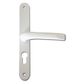 ASEC 70 Lever/Lever UPVC Furniture - 270mm Backplate - White