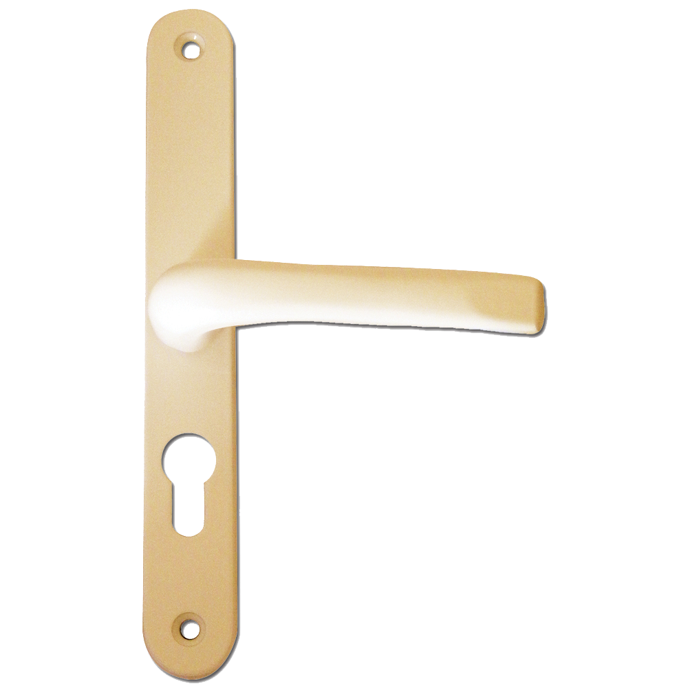 ASEC 70 Lever/Lever UPVC Furniture - 270mm Backplate - Gold