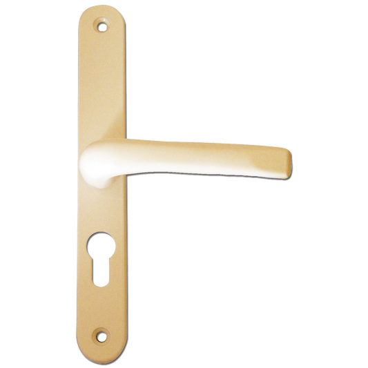 ASEC 70 Lever/Lever UPVC Furniture - 270mm Backplate - Gold
