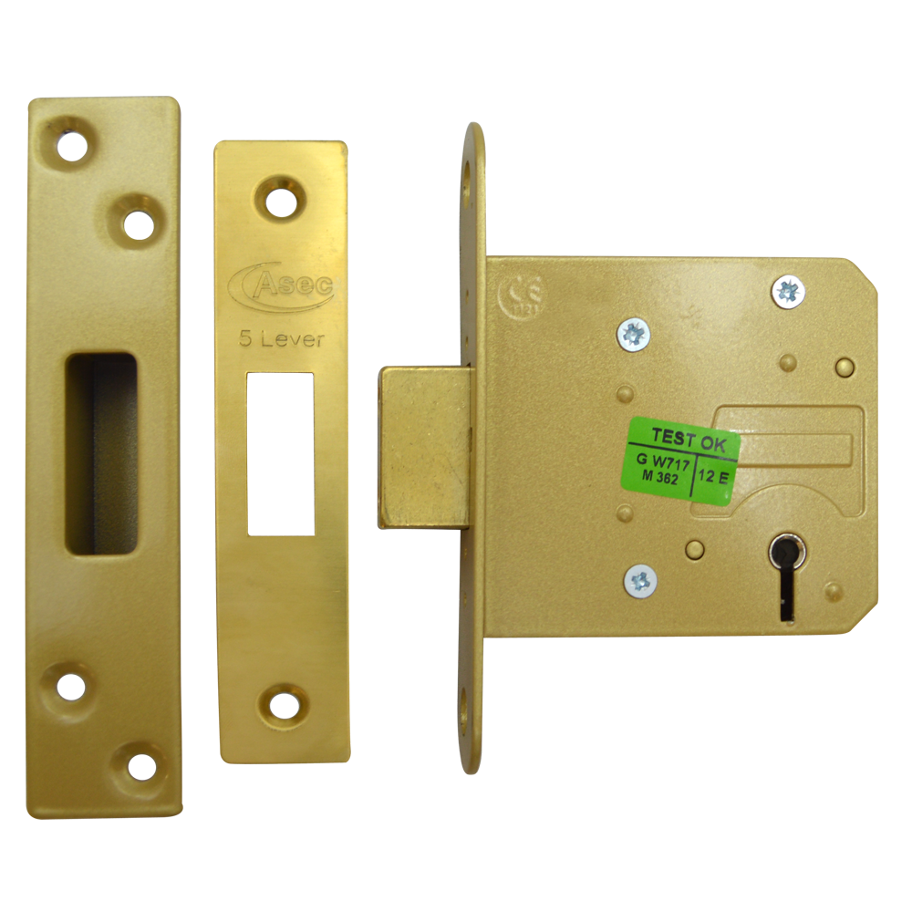 ASEC 5 Lever Deadlock - 76mm PB KD (Boxed)