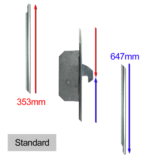ASEC Modular Repair Lock Locking Point Extensions (Timber Door) - 2 Hook - Std
