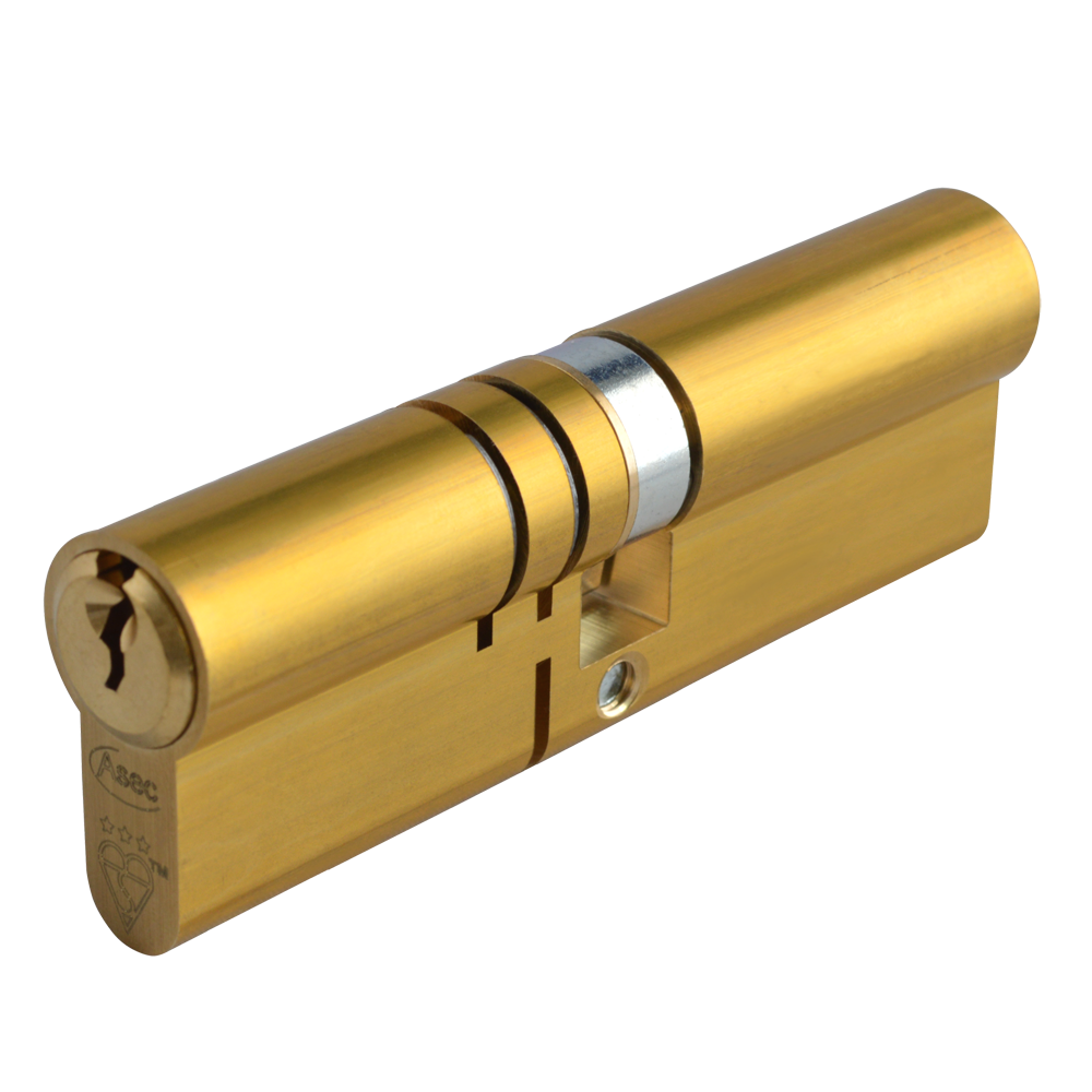 ASEC Kite Elite 3 Star Snap Resistant Double Euro Cylinder - 100mm 50(Ext)/50 (45/10/45) KD SB Visi
