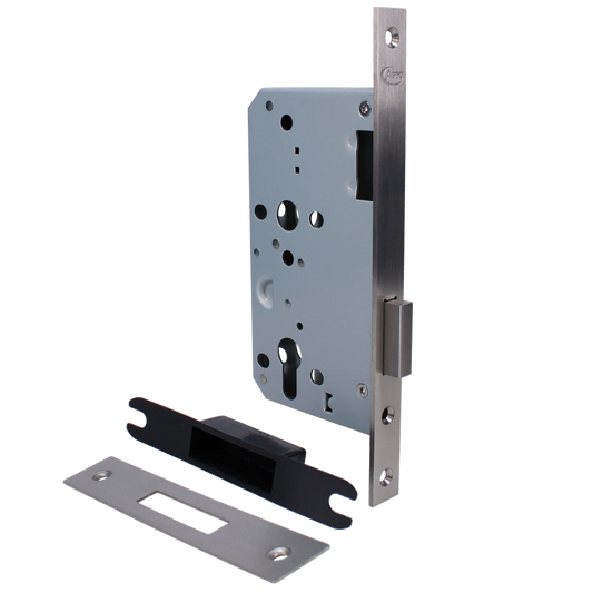 ASEC DIN Standard Mortice Euro Deadcase - 60mm SS Square Boxed