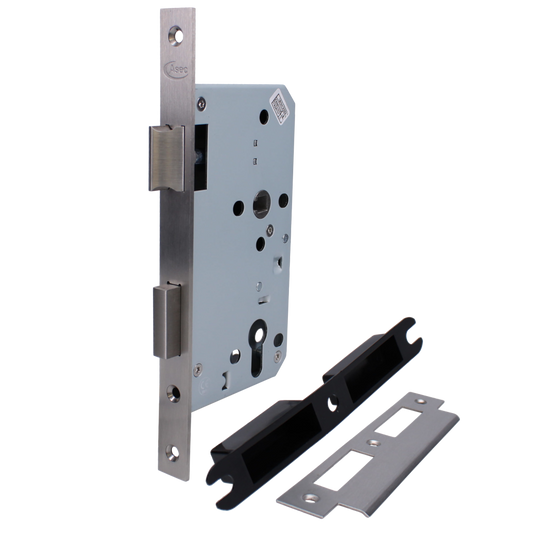 ASEC DIN Standard Mortice Euro Sashcase - 60mm SS Square Boxed