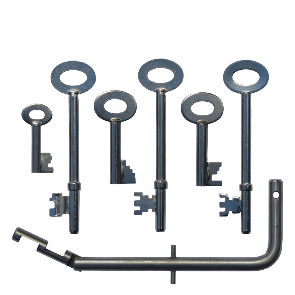 ASEC FB Key Set with 6 Keys including Fireman's Drop Key - 6 Keys