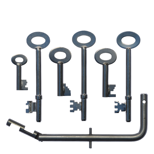 ASEC FB Key Set with 6 Keys including Fireman's Drop Key - 6 Keys