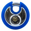 Asec Coloured Discus Padlock - Blue Bumper